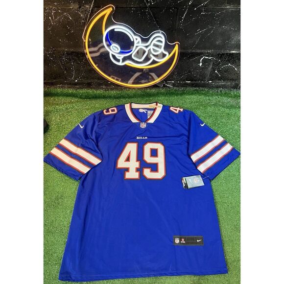 NWT Nike Buffalo Bills Tremaine Edmunds #49 Mens Jersey Blue Size 3XL XXL - Picture 1 of 6